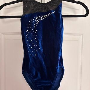 GK Blue and Black Kids Leotard